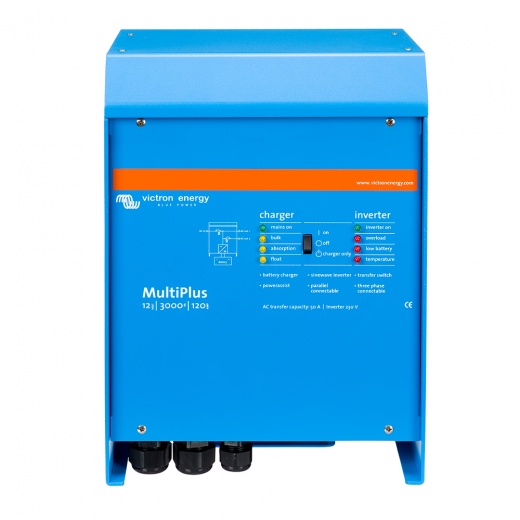 Victron Multiplus Inverter/Charger 12Vdc - 3000Va - 120Vac W/ 120Amp Charger - 50Amp Transfer Switch - UL Approved