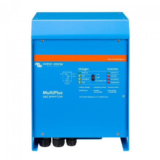 Victron Multiplus Inverter/Charger 24Vdc - 3000Va - 120Vac W/ 70Amp Charger - 50Amp Transfer Switch - UL Approved