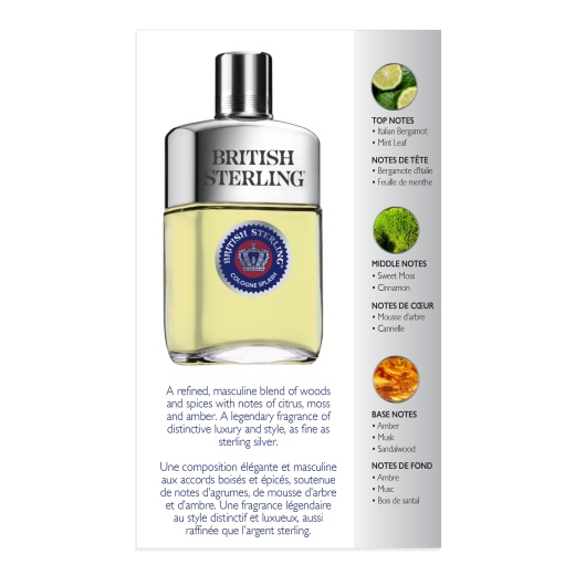 British Sterling Cologne Splash 3.8 Fl Oz / 112 Ml