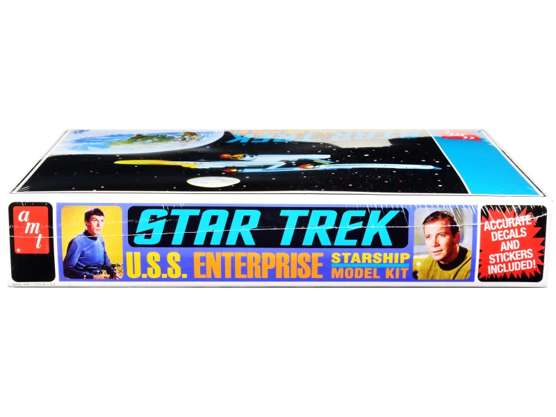 Skill 2 Model Kit U.S.S. Enterprise Ncc-1701 Space Ship "Star Trek" 1/650 Scale Model By Amt