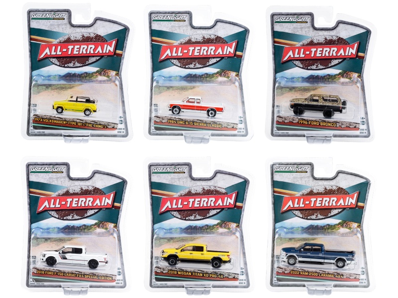"All Terrain" Series 14 Set Of 6 Pieces 1/64 Diecast Model Cars By Greenlight