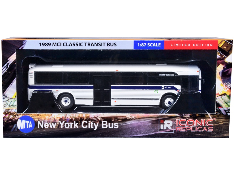 1989 Mci Classic Transit Bus Mta New York "Q11 Subway-Queens Blvd." "Mta New York City Bus" Series 1/87 Diecast Model By Iconic Replicas