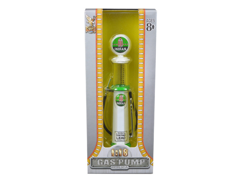 Indian Gasoline Vintage Gas Pump Cylinder 1/18 Diecast Replica By Road Signature