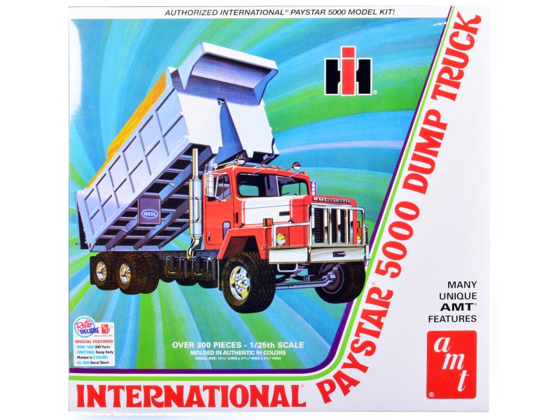 Skill 3 Model Kit International Paystar 5000 Dump Truck 1/25 Scale Model By Amt