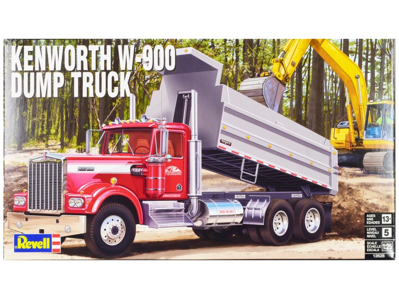 Level 5 Model Kit Kenworth W-900 Dump Truck 1/25 Scale Model By Revell