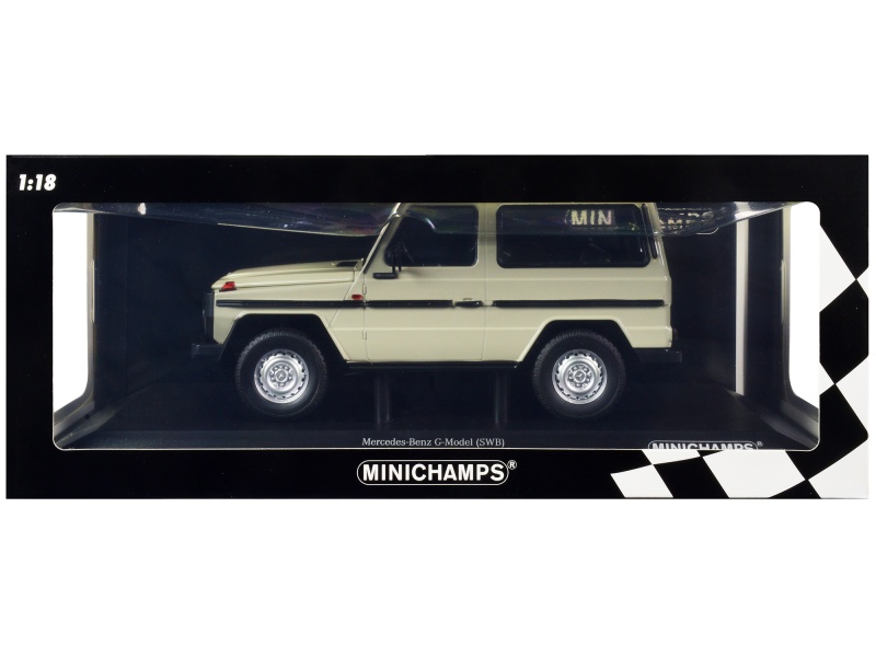 1980 Mercedes-Benz G-Model (Swb) Gray With Black Stripes Limited Edition To 504 Pieces Worldwide 1/18 Diecast Model Car By Minichamps