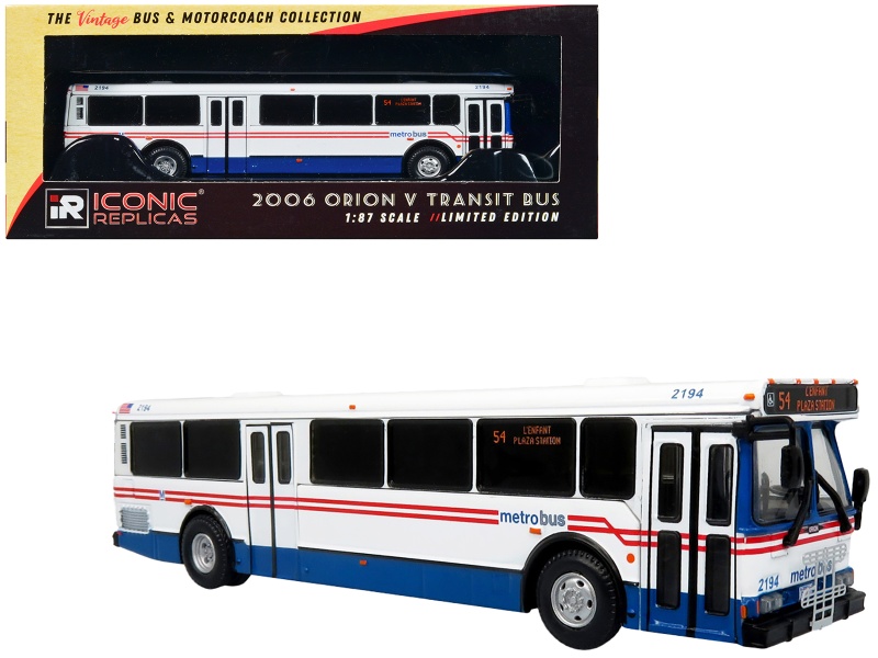 2006 Orion V Transit Bus Wmata Washington Diecast Model