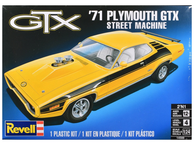 Revell 1971 Plymouth GTX Street Machine 2-in-1 Kit, 1/24 Scale