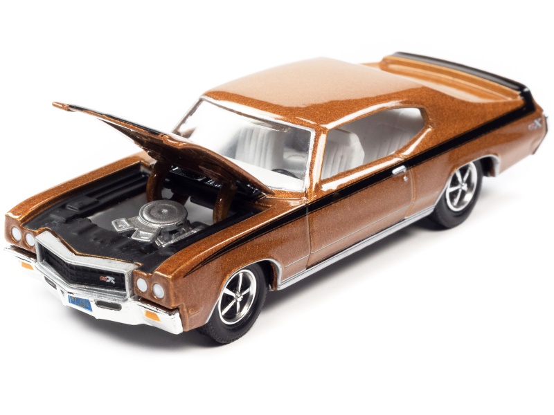 1970 Buick Gsx Orange Metallic With Black Stripes And Hood "Racing Champions Mint 2022" Release 2 Limited Edition To 8500 Pieces Worldwide 1/64 Diecast Model Car By Racing Champions