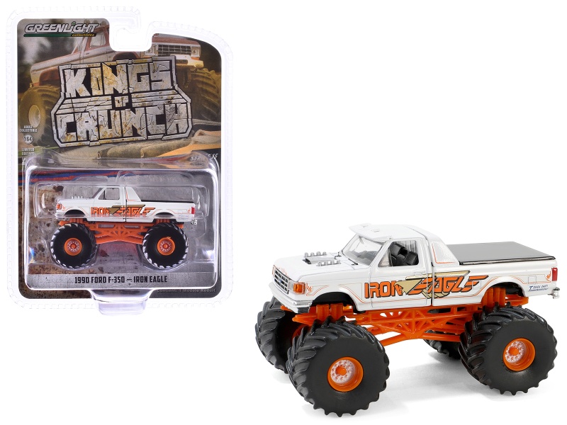 1990 Ford F-350 Monster Truck White "Iron Eagle" Diecast Model