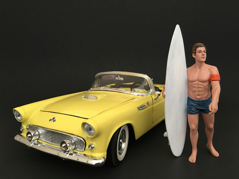 Surfer Greg Figure For 1:18 Scale Models By American Diorama