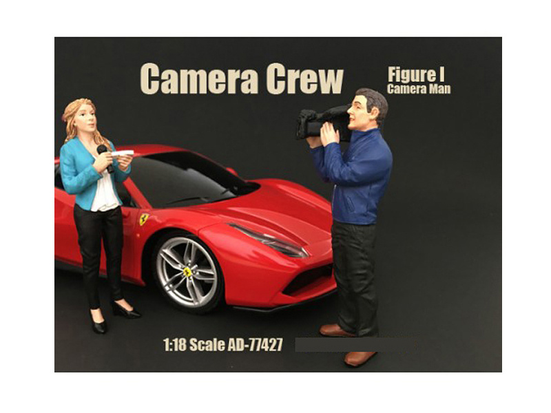 Camera Man Figurine I "Camera Crew" For 1/18 Scale Models By American Diorama