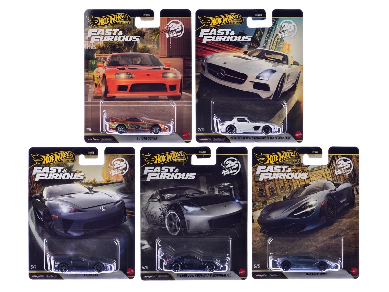 "Fast & Furious 25Th Anniversary" 2026 10 Piece Set R Diecast Model Cars By Hot Wheels