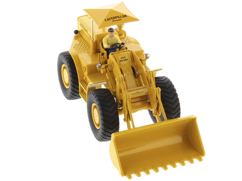 Cat Caterpillar 966A Wheel Loader Yellow With Operator "Vintage Series" 1/50 Diecast Model By Diecast Masters
