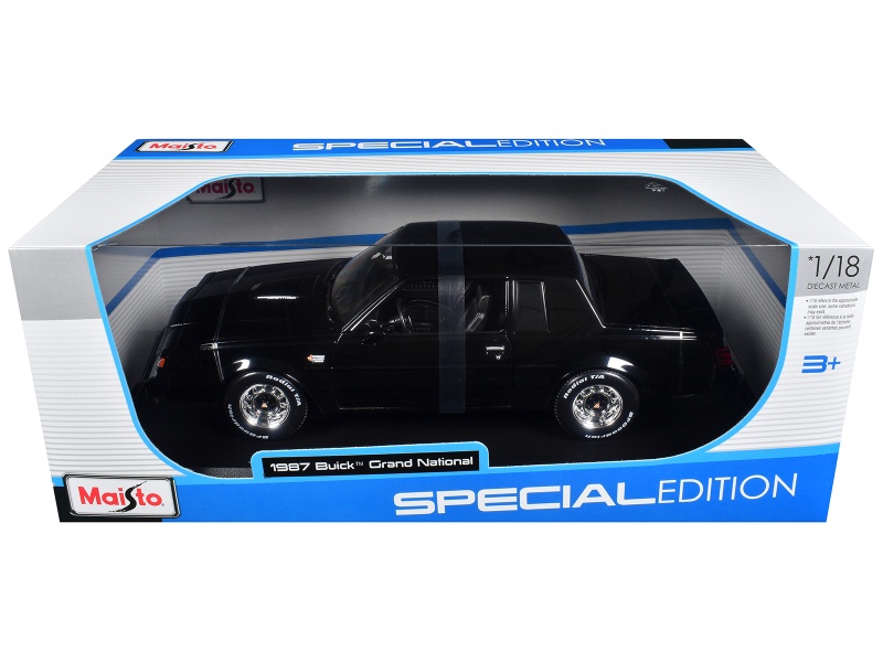 1987 Buick Grand National Black "Special Edition" Series 1/18 Diecast Model Car By Maisto