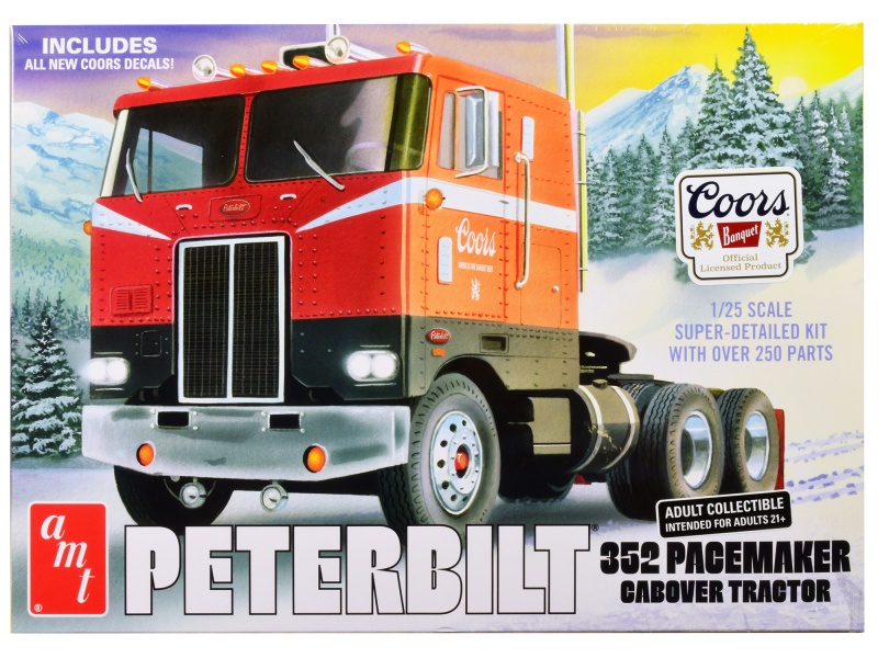 Peterbilt 352 Pacemaker Cabover Tractor 'Coors' 1/25 Scale Model Kit by AMT