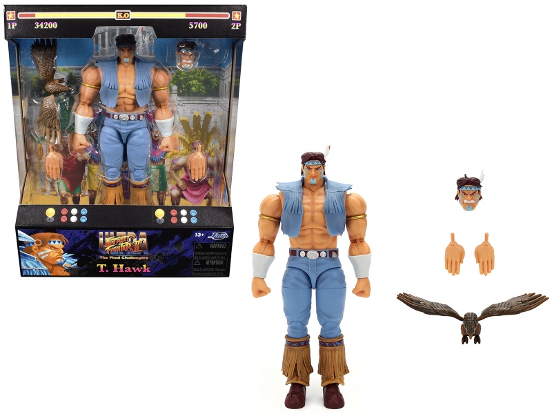 T. Hawk 7.5" Moveable Figure With Accessories And Alternate Head And Hands "Ultra Street Fighter Ii: The Final Challengers" (2017) Video Game Model By Jada