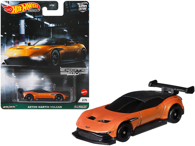 Aston Martin Vulcan Orange Metallic "Exotic Envy" Series Diecast Model Car By Hot Wheels