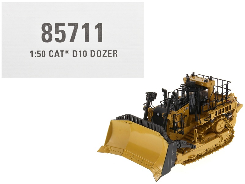 CAT Caterpillar D10 Track Type Dozer Yellow 'High Line Series' 1/50 Scale Diecast Model