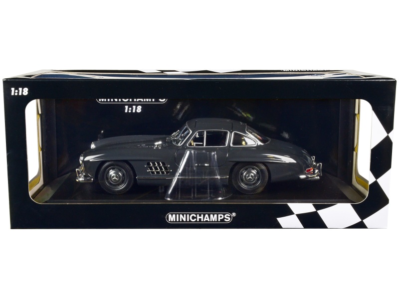 1955 Mercedes-Benz 300 Sl W198 Dark Gray Limited Edition To 414 Pieces Worldwide 1/18 Diecast Model Car By Minichamps