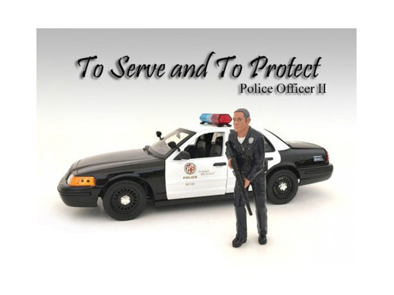 Police Officer Ii Figurine For 1/24 Scale Models By American Diorama