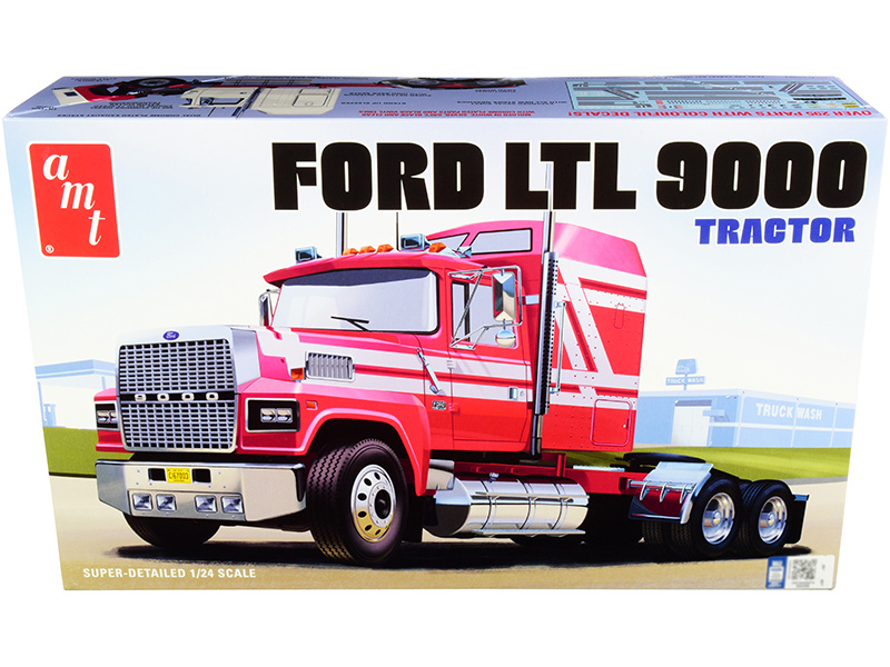 Skill 3 Model Kit Ford Ltl 9000 Semi Tractor 1/24 Scale Model By Amt