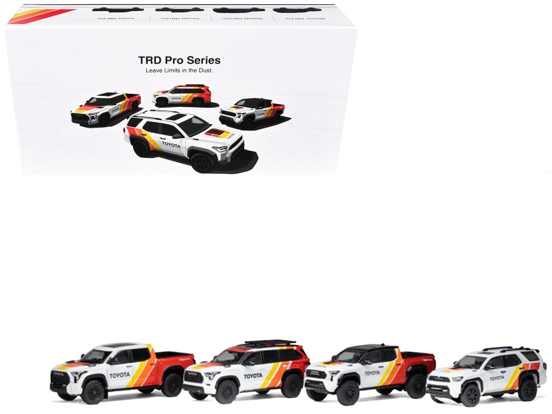 Toyota Trd Pro 4 Car Set Limited Edition To 500 Pieces Worldwide 1/64 Diecast Model Cars By Gcd