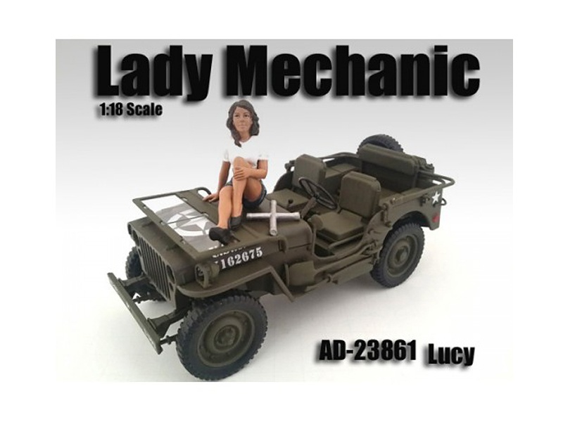 Lady Mechanic Lucy Figure For 1:18 Scale Models By American Diorama