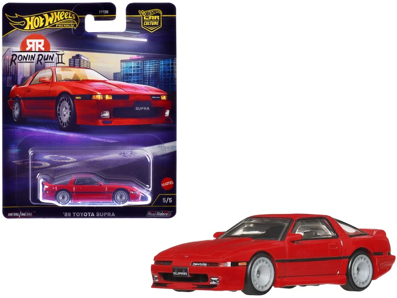 1989 Toyota Supra Rhd (Right Hand Drive) Red "Ronin Run Ii" Series Diecast Model Car By Hot Wheels