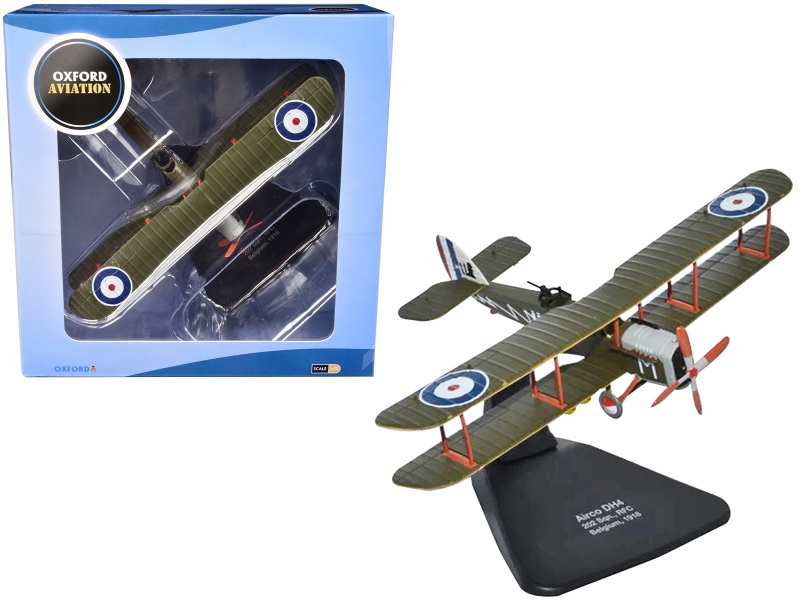 Airco Dh4 Bomber Plane "202 Squadron Rfc" (1918) "Oxford Aviation" Series 1/72 Diecast Model Airplane By Oxford Diecast