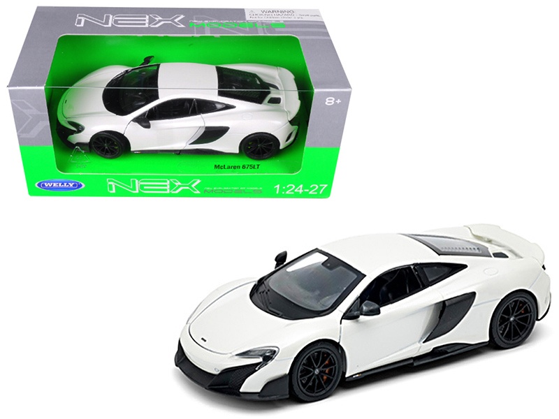 Mclaren 675Lt Coupe White 1/24-1/27 Diecast Model Car By Welly