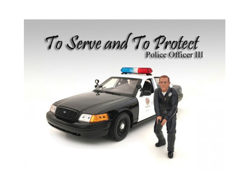Police Officer Iii Figurine For 1/24 Scale Models By American Diorama