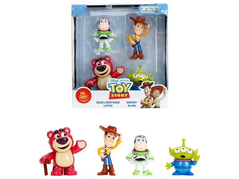 Set Of 4 Diecast Figures "Toy Story" "Metalfigs" Series Diecast Models By Jada