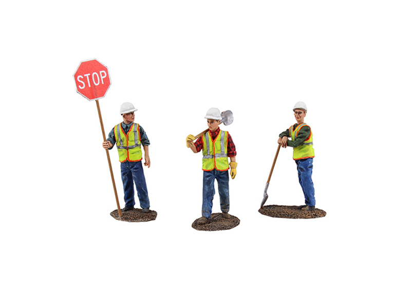 Diecast Metal Construction Figures 3Pc Set #1 1/50 By First Gear