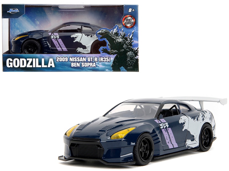 2009 Nissan GT-R (R35) Ben Sopra Dark Blue Diecast Model Car