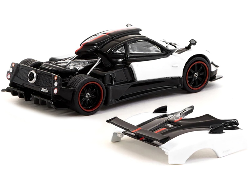 Pagani Zonda Cinque Bianco Benny White And Black "Global64" Series 1/64 Diecast Model Car By Tarmac Works