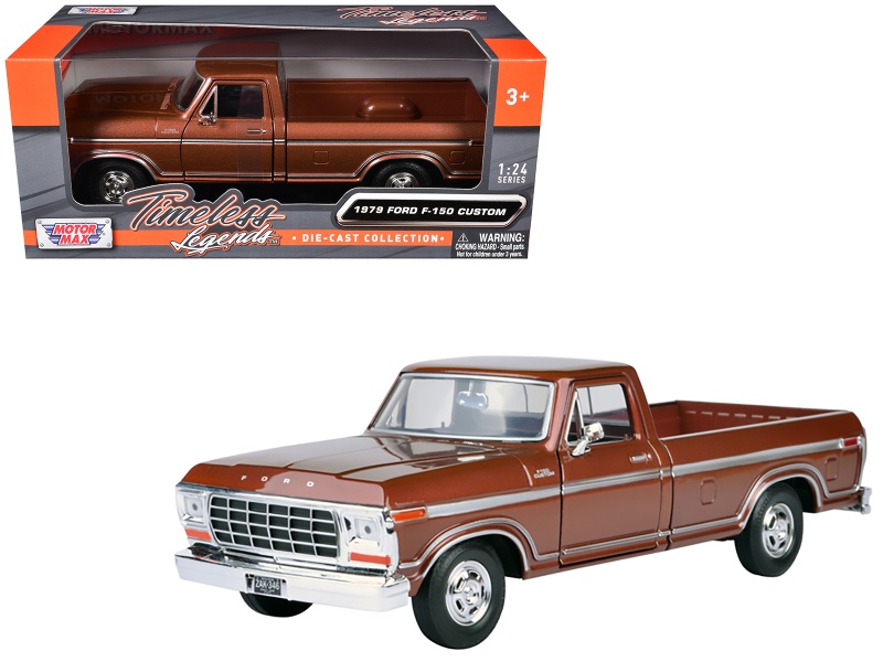 1979 Ford F-150 Pickup Truck Brown 1/24 Diecast Model Car By Motormax