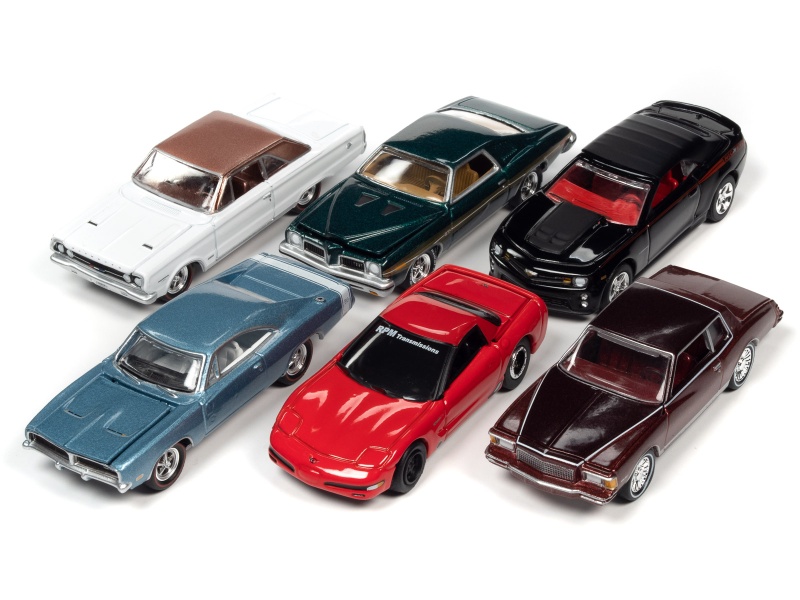 "Muscle Cars Usa" 2022 Set A Of 6 Pieces Release 2 1/64 Diecast Model Cars By Johnny Lightning