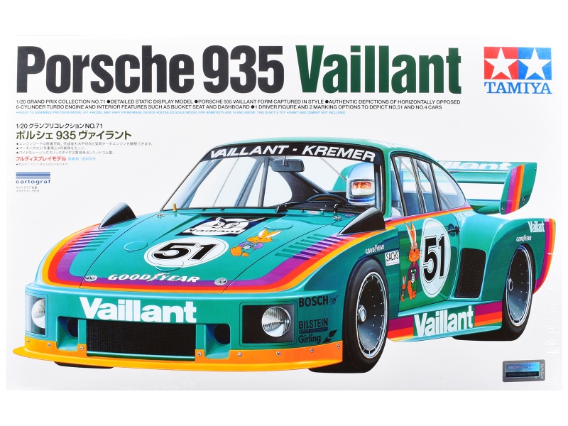 Model Kit Porsche 935 "Vaillant-Kremer" 1/24 Scale Model By Tamiya