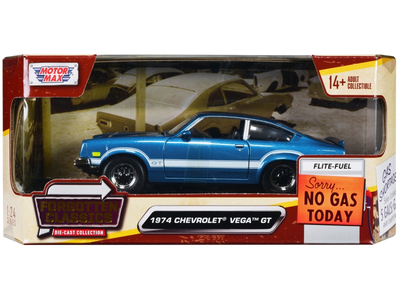 1974 Chevrolet Vega GT Blue Metallic Diecast Model Car 1/24 - Motormax