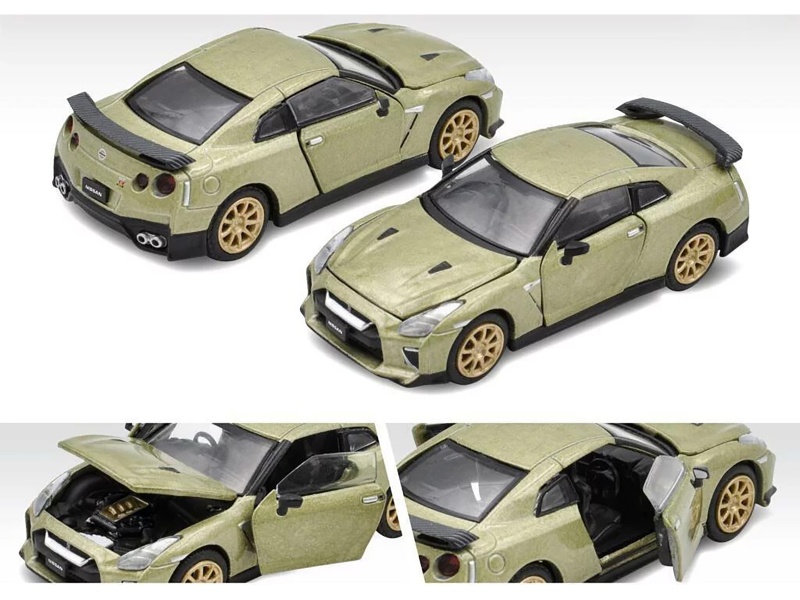 2022 Nissan Gt-R (R35) T-Spec Rhd (Right Hand Drive) Millenium Jade Metallic 1/64 Diecast Model Car By Era Car
