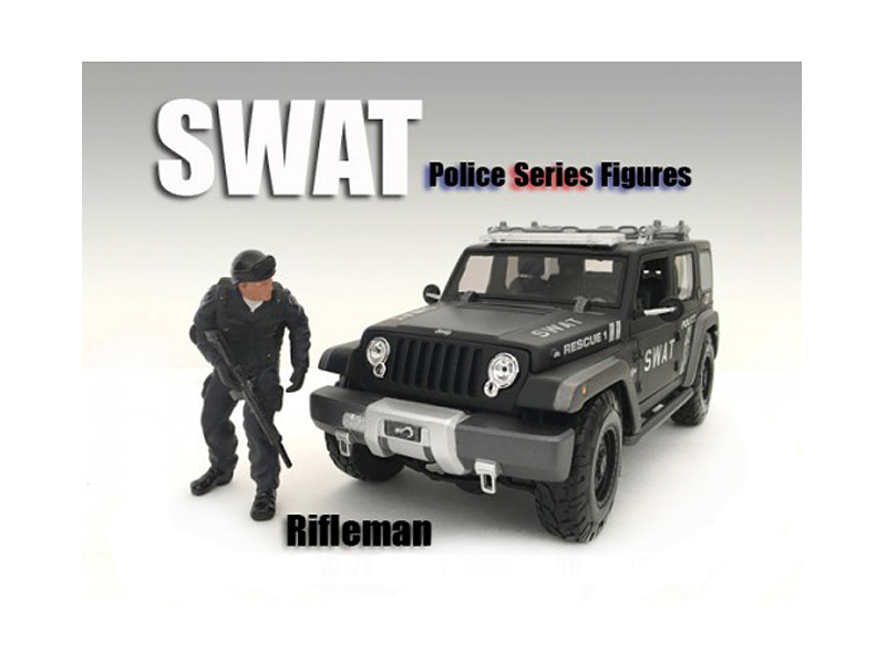 Swat Team Rifleman Figure For 1:24 Scale Models By American Diorama