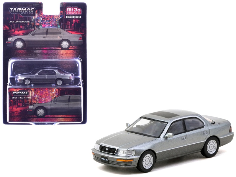Lexus LS400 RHD Flint Gray Metallic “Global64” Series 1/64 Diecast Model by Tarmac Works