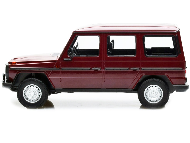 1980 Mercedes-Benz G-Model (Lwb) Dark Red With Black Stripes Limited Edition To 402 Pieces Worldwide 1/18 Diecast Model Car By Minichamps