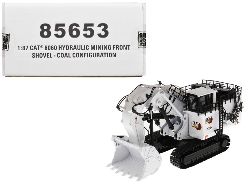 CAT Caterpillar 6060 Hydraulic Mining Front Shovel Coal Configuration White 'High Line Series' 1/87 (Ho) Scale Diecast Model by Diecast Masters