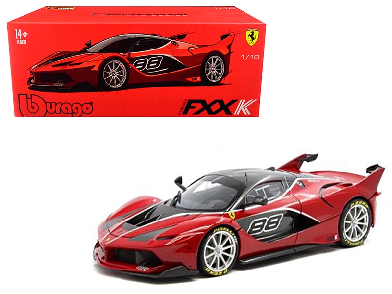 Ferrari Fxx-K #88 Red "Signature Series" 1/18 Diecast Model Car By Bburago