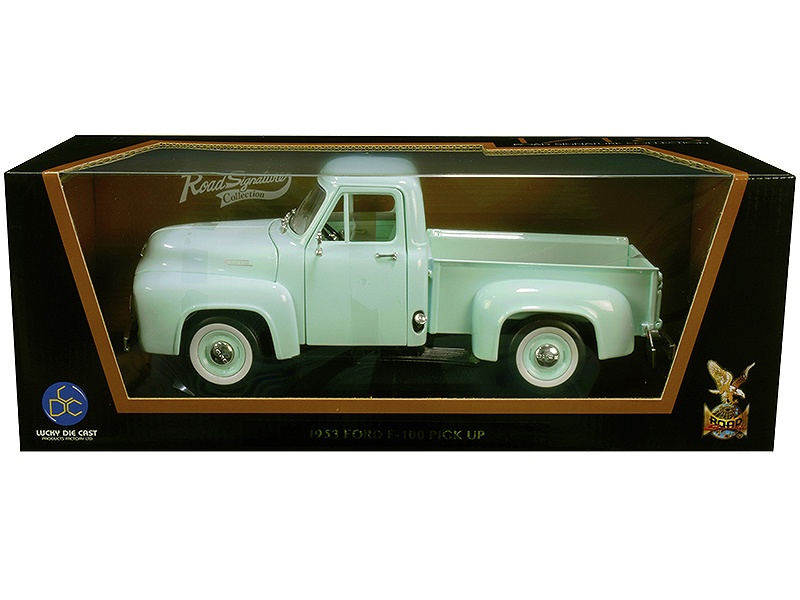 1953 Ford F-100 Pickup Truck Light Green 1/18 Diecast Model Car By Road Signature