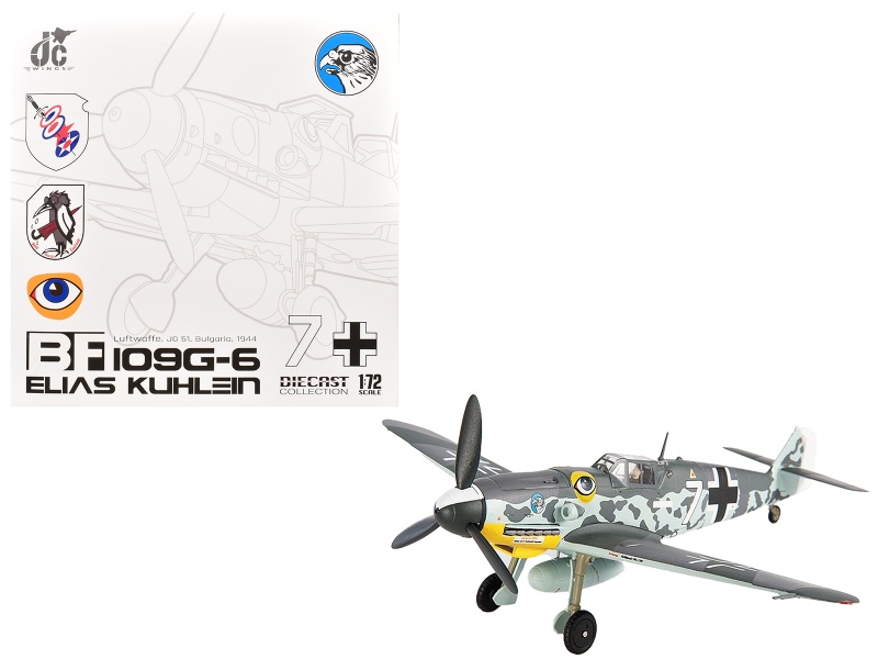 Messerschmitt Bf 109G-6 Fighter Aircraft "JG 51 Bulgaria" (1944) German Luftwaffe 1/72 Die Cast Model By JC Wings