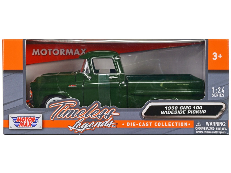 1958 GMC 100 Wideside Pickup Truck Green Diecast Model Car