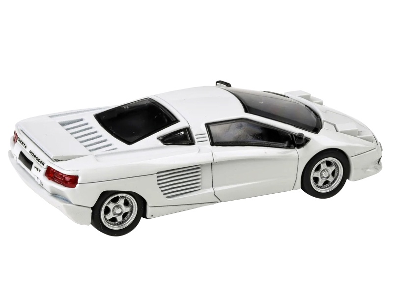 1991 Cizeta V16t Pearlescent White Metallic 1/64 Diecast Model Car By Paragon Models